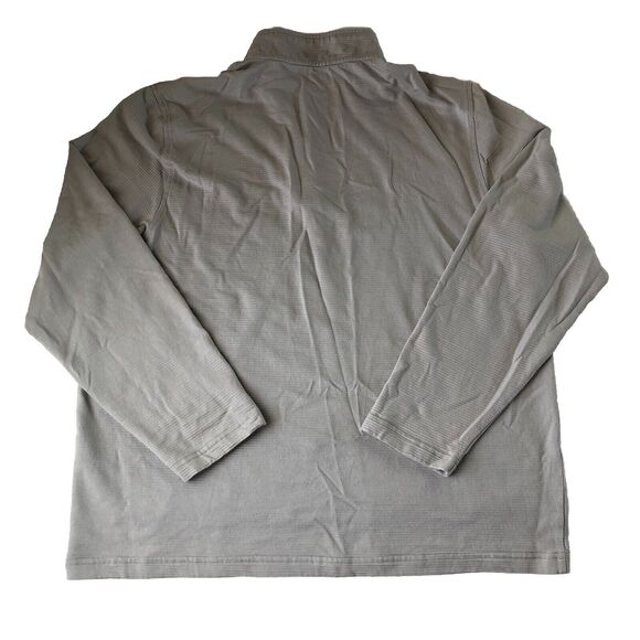 IZOD Saltwater Relaxed Classic 1/4 Zip Gray Long Sleeve Pullover Men's Large - Picture 2 of 14